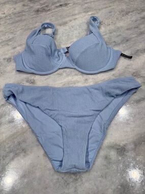 VETCHY Baby Blue Bikini Set XL Bottoms and XXL Top